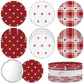 Geetery 240 Pcs Heart Compact Mirrors Gifts Bulk Mini Small Circle Portable Pocket Purse Red Love Heart Mirrors for Makeup Travel Women Mother Friends Adults Office Coworker Employee Team Staff Gifts