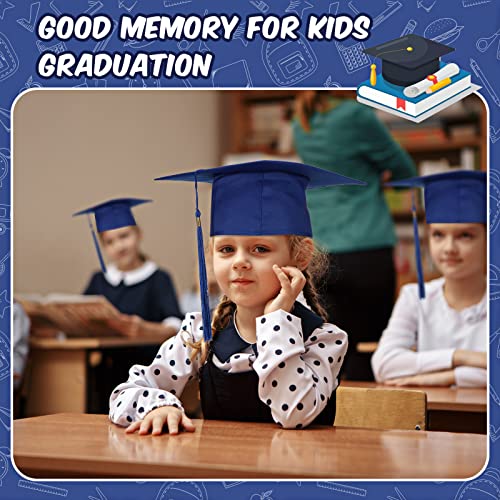 Sureio 12 Pack Kid Graduation Caps - Dark Blue Preschool & Kindergarten Hat with Tassel, One Size