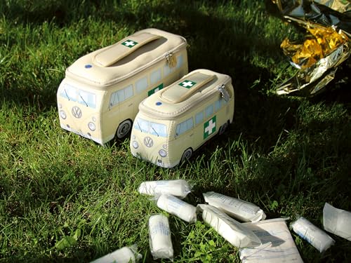 BRISA VW T1 Bus Camper Toiletry Bag - Small 9.1 x 4.3 x 3.1 Inches, Water-Resistant