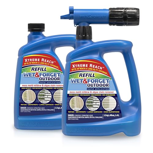Wet & Forget Outdoor Stain Remover Hose End 96oz Pack of 2 for Roofs & Siding