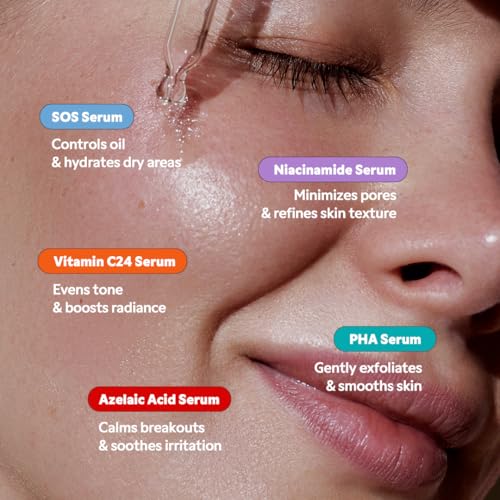 Power Serum Set with Vitamin C, Niacinamide & Hyaluronic Acid - Skincare Kit for Radiance & Hydration