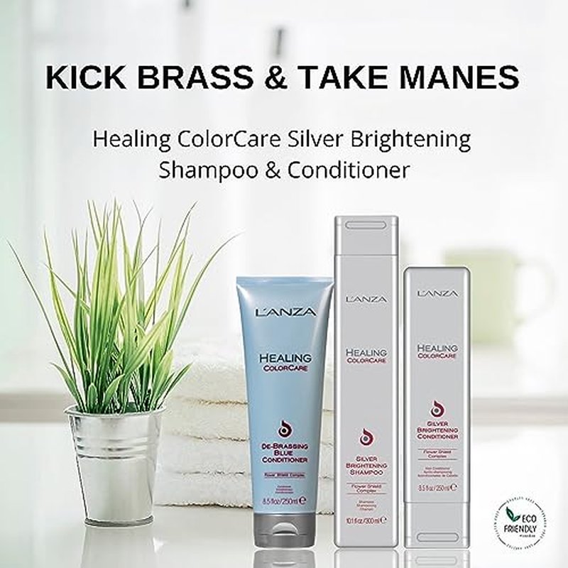 L'ANZA Healing Colorcare Purple Shampoo For Blondes & Highlights Purple Toning Shampoo, Neutralizes Brass, Brightens Blonde, Adds Shine, Repairs, Moisturizing, Color Safe, Sulfate Free