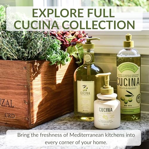 Cucina Olive Oil Hand Soap Refill – Coriander & Olive Tree Scent, 1L, Vegan & Biodegradable