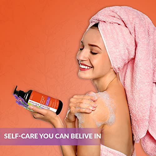 NATURAL SOLUTION Pink Salt Body Wash, Relax & Purifying Body Wash with Organic Lavender Oil - 500 ml