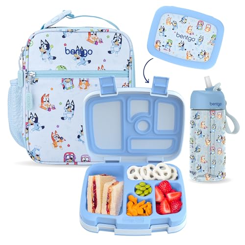 Kids Lunch Set with Bluey Play Day - Leak-Proof Bento Box & Water Bottle