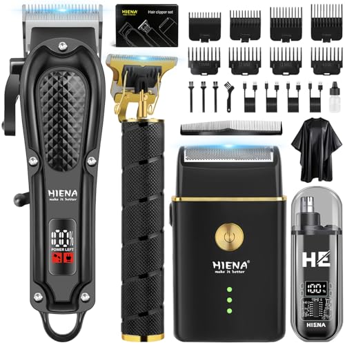 HIENA PRO 4-in-1 Cordless Hair Clipper Grooming Kit Black B for Men