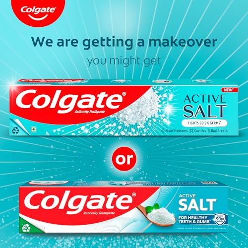 Colgate Active Salt Toothpaste Combo Pack 800g with Mint & Salt for Fresh Breath