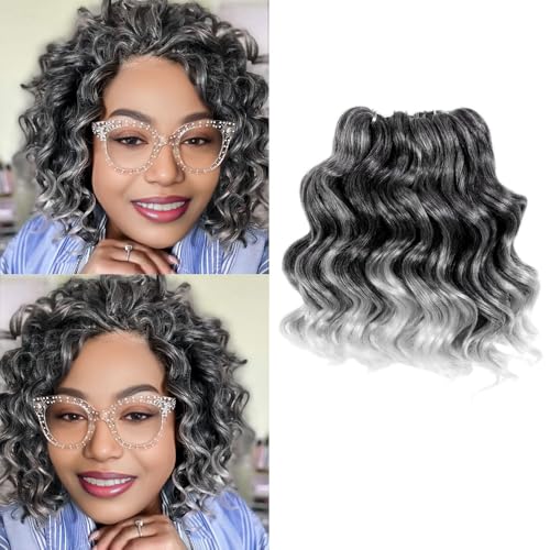 Tgrey Ocean Wave Crochet Hair for Black Women Water Wave Deep 6 Inch 8 Pack