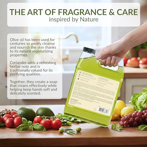 Cucina Hand Soap Refill Coriander & Olive Tree – Moisturizing Liquid Hand Wash 1L