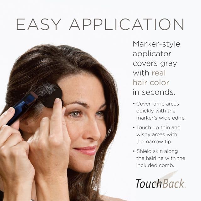 TouchBack Pro Gray Root Touch Up Marker - Dark Brown Hair Color, 60 Applications