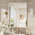 Frameless Bathroom Vanity Mirror 24x32 Inches Beveled Edge - Horizontal/Vertical