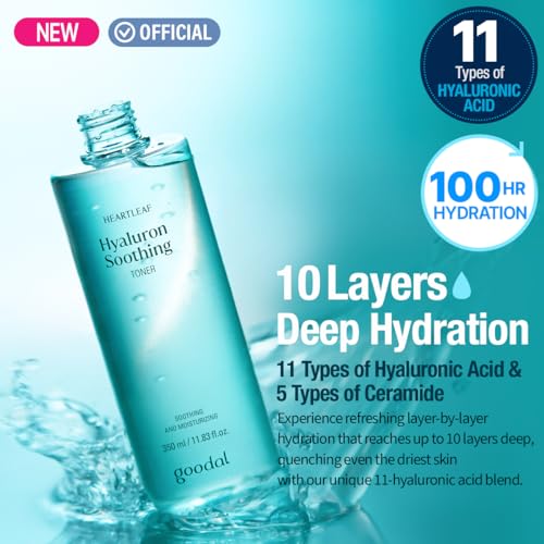 Hydrating Facial Toner with Hyaluronic Acid & Heartleaf Extract - Soothing, Calming, Sensitive Skin, 11.83 fl oz