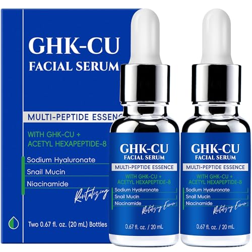 GHK-Cu Copper Peptides Serum for Face: Advanced Anti-Aging Serum with Multi-Peptide and Niacinamide for Fine Lines and Skin Elasticity