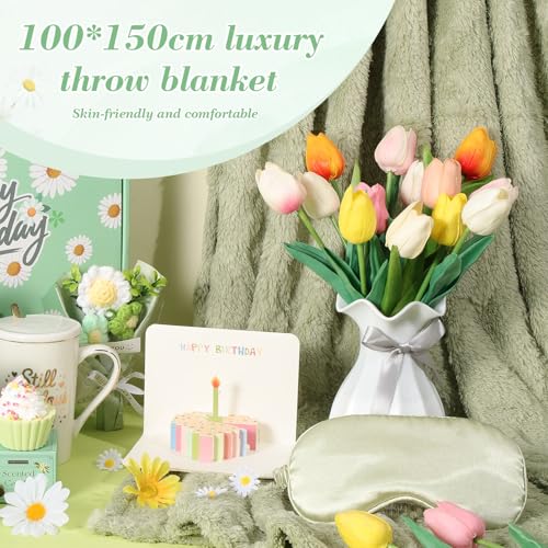 Birthday Gifts for Women, Daisy Happy Birthday Gift Basket for Women Self Care Gift Happy Birthday Gift Baskets for Her ,Girlfriend,Wife,Mom,Grandma,Christmas Gifts Box Set with Coffee Mug