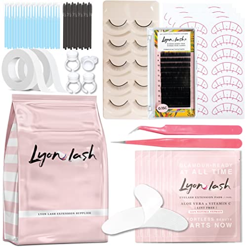 Eyelash Extension Supplies Kit - Gel Pads, Mascara Wands, Micro Applicators, Glue Rings, Tapes