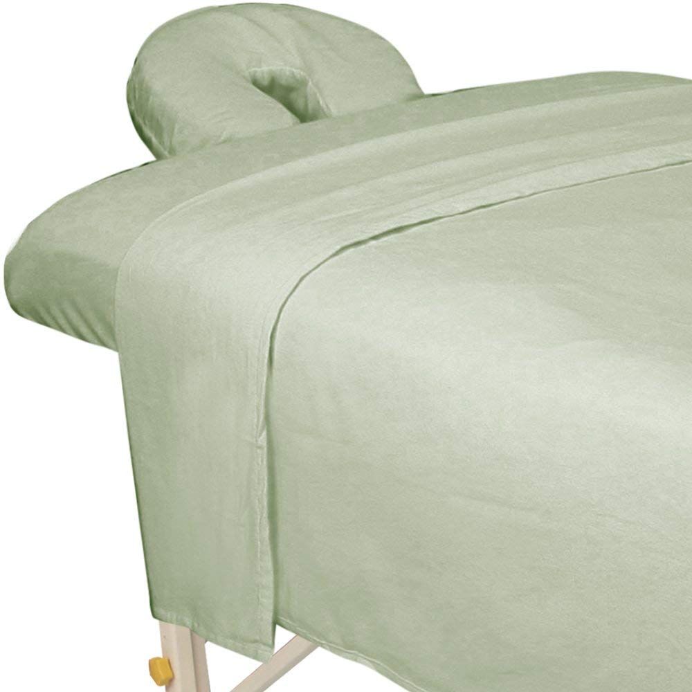 Premium Designer Flannel Massage Sheet Set - 3-Piece, Island Tranquility for Massage Tables