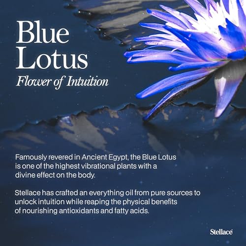 Organic Egyptian Blue Lotus Moringa Oil - 60ml - 100% Pure & Natural Extract - Premium Therapeutic Grade For Face, Body and Hair Oil - Relaxation & Advanced Skin Care