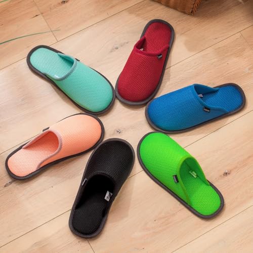 BUGUKI Washable Guest House Slippers Set for Spa, Hotel & Travel, Non-Slip, 3 Pairs (Size 6-14 Women / 4-13.5 Men)