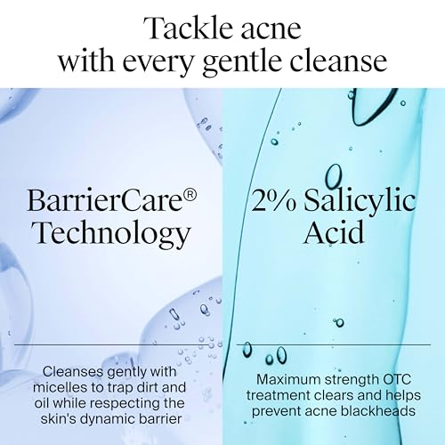 Neutrogena Oil-Free Acne Face Wash, Fragrance Free, Sensitive Skin Facial Cleanser with 2% Salicylic Acid Acne Treatment for Face, 9.1 Fl Oz