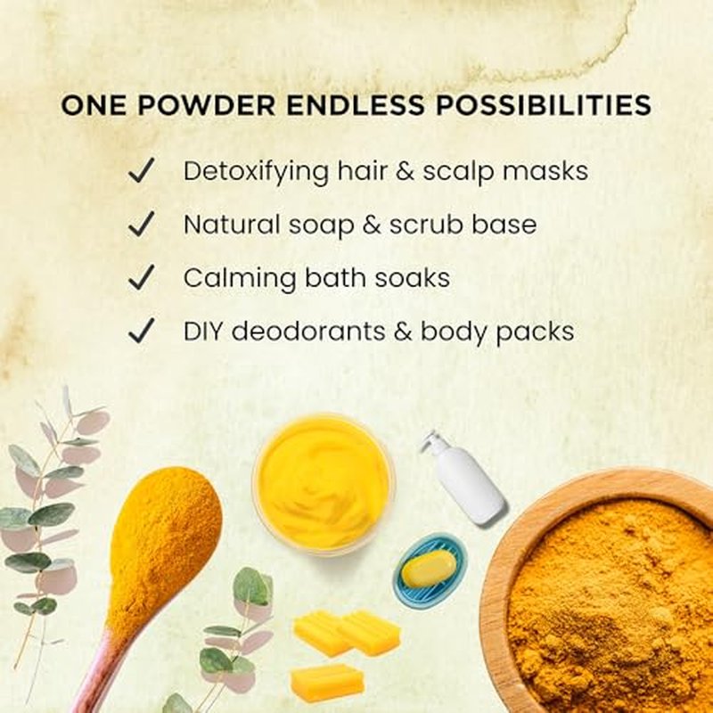 Brazilian Yellow Clay Powder 114 g - Natural | Cosmetic clay powder for Skin Care| Face Mask | Soap Making