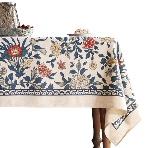French Linen Tablecloth Rectangular 118x67 Inches Vintage Style Ivar A