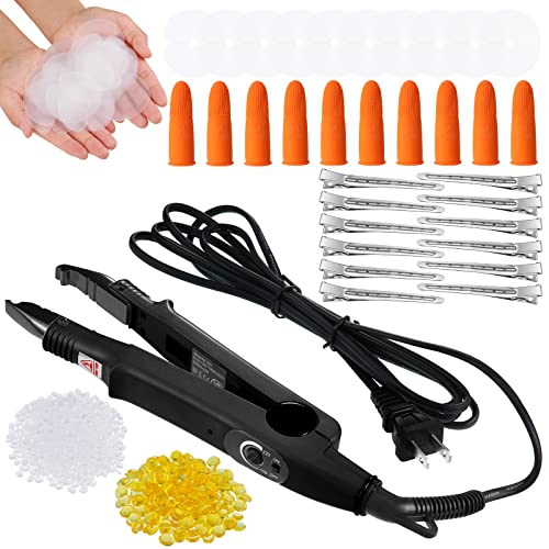 Lanties Black Keratin Hair Extension Fusion Iron Kit for Hair Volumizing