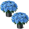 Artificial Hydrangea Topiary Tree Set - Outdoor UV-Resistant 18 Inch
