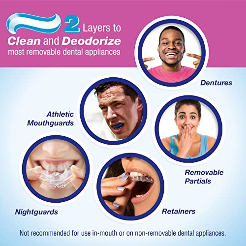 Denture Cleaning Paste for Removable Dentures & Mouthguards - Fast Stain Removal, Pack of 3