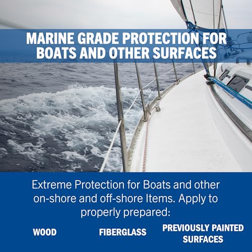 Marine Antifouling Paint for Boat Bottoms - Flat Black, 110 sq ft Cover, Copper Release