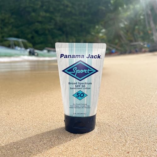 Panama Jack Sport Sunscreen Lotion - SPF 50, Broad Spectrum UVA/UVB Protection, Non-Greasy, PABA, Paraben, Gluten & Cruelty Free, 3 FL OZ (Pack of 6)