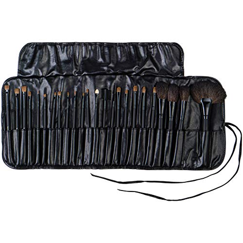 15PC Professional Makeup Brush Set with Pouch - Studio Quality Cosmetic Brushes for Face & Eyes