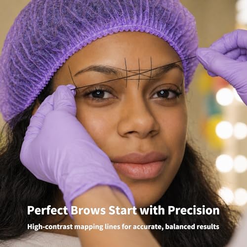 Black Brow Mapping Thread 5-Pack - Pre-Inked Skin Marker for Microblading