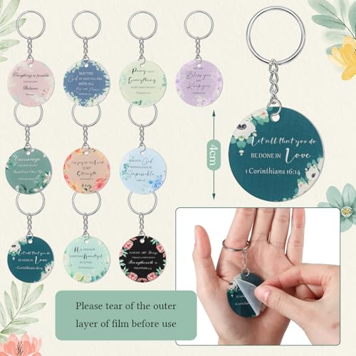 Christian Gifts for Women Bulk Makeup Bag Set - Classic Bible Verse Pouch, Mini Mirror & Keychain