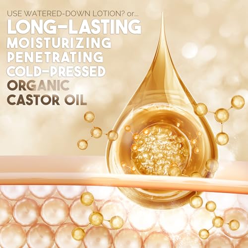 Organic Castor Oil for Skin & Hair - 16 oz Cold Pressed, USDA Certified, Hexane-Free, Unrefined