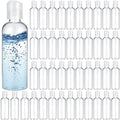 Roshtia 50 Pcs 3.4 oz Plastic Travel Bottles with Disc Caps Empty Clear Travel Size Containers Leak Proof Squeeze Toiletry Bottles for Shampoo Toiletries Lotion Conditioner Accessories