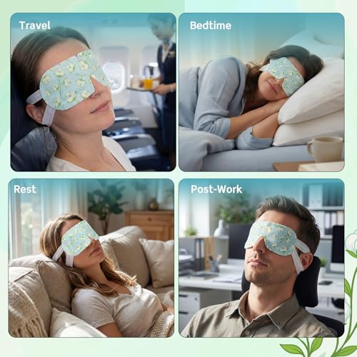 Bulk 100 Unscented Self-Heated Steam Eye Masks for Dry Eyes - Comfortable & Relaxing - Variation of THIS listing
