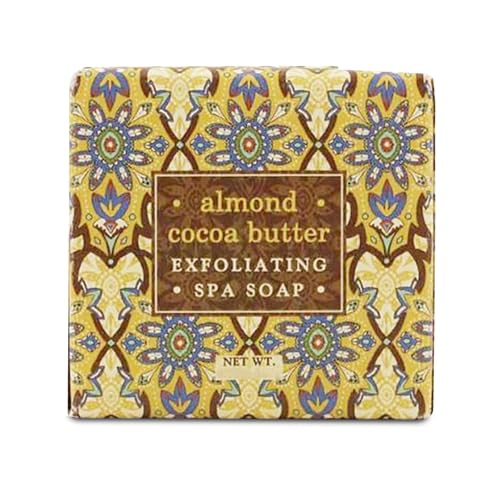 Greenwich Bay ALMOND COCOA BUTTER Scented Exfoliating Bar Soaps - 12 Pack of Mini 1.9 oz. Botanical Scented Bars - Perfect for Guest Bath, Airbnb, Salon, Spa, Hotel - Elegant Wrappers