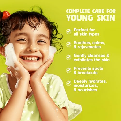 Kids Face Wash Foam Cleanser with Organic Orange Extract - Gentle & Hydrating, 150ml