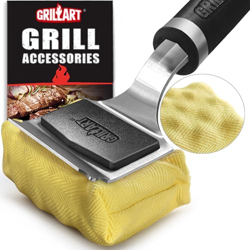 Bristle-Free Grill Brush with Steam Cleaning & Replaceable Head - Black