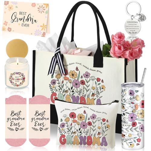 Grandma Gift Set - 7 Pcs Christmas Grandma Gifts for Best Grandmother - Variation of Grandma