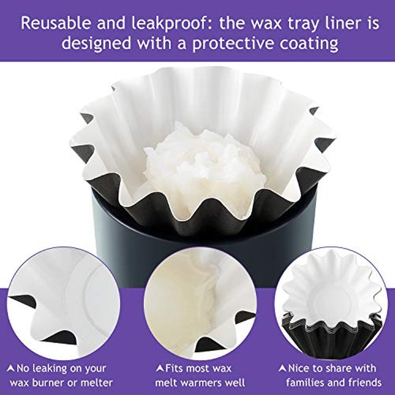 Boao Wax Melt Liners Reusable Leakproof for Any Wax Cubes Waxes Warmer Containers Cups for Scented Candle Plug in Warmers Electric Waxes Melters Burner(Pink, Blue, Green, Yellow, Purple,150 Pieces)