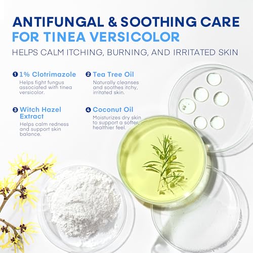 Hermon Tinea Versicolor Soap 8oz Pack of 2 – Antifungal Cleansing Bars for Skin Health