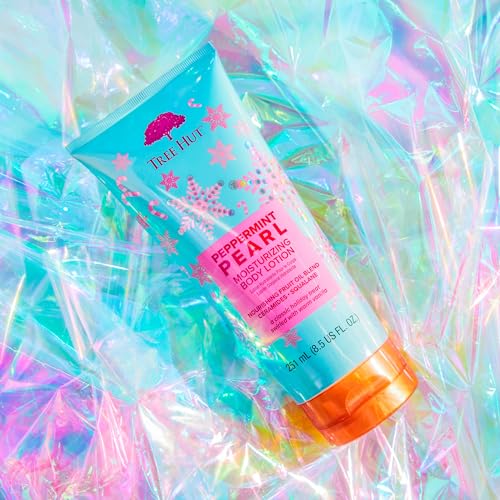 Tree Hut Peppermint Pearl Body Lotion, Limited Edition Holiday, Ceramide and Squalene Formula Helps Protect Skin, Long-lasting Hydration Leaves Skin Feeling Soft & Moisturized, 8.5 fl oz.