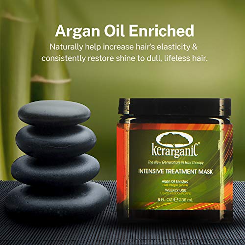 Argan Oil Enriched Keratin Hair Repair Mask - Strengthen & Restore, 8oz