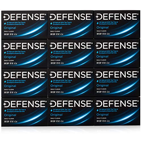 Defense Soap 12-Pack All Natural Tea Tree Bar Soap for Men - 4.2 oz Each