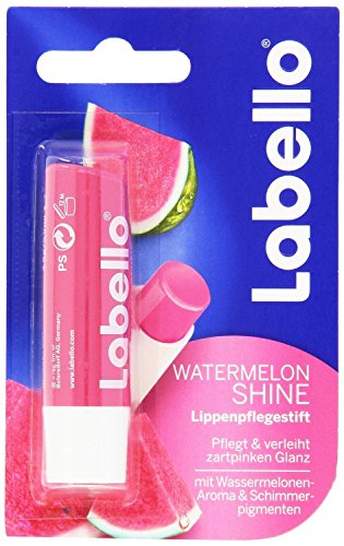 Labello Lip Balm Bundle - Pearly Shine, Watermelon & Soft Rose, SPF 10, Hydrating & Nourishing