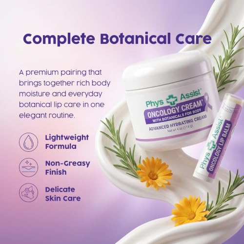 PhysAssist Oncology Lip Balm & Skin Care Set for Chemo Patients, 4oz