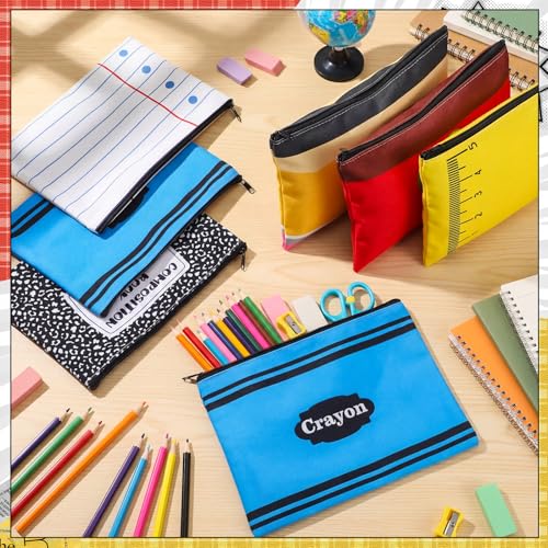 Classic Teacher Appreciation Makeup Bags Bulk Set - 24 Pcs Zipper Pencil Pouches for Back to School & Gifts