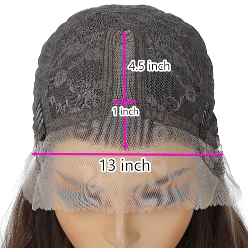 LuxeMelan Ombre Blonde 613 Wavy Lace Front Wig 20 Inch Middle Part Synthetic Heat Resistant Fiber - Natural Look