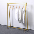 Gold Metal Clothes Rack with Hanging Organizer for Laundry & Display - 47in